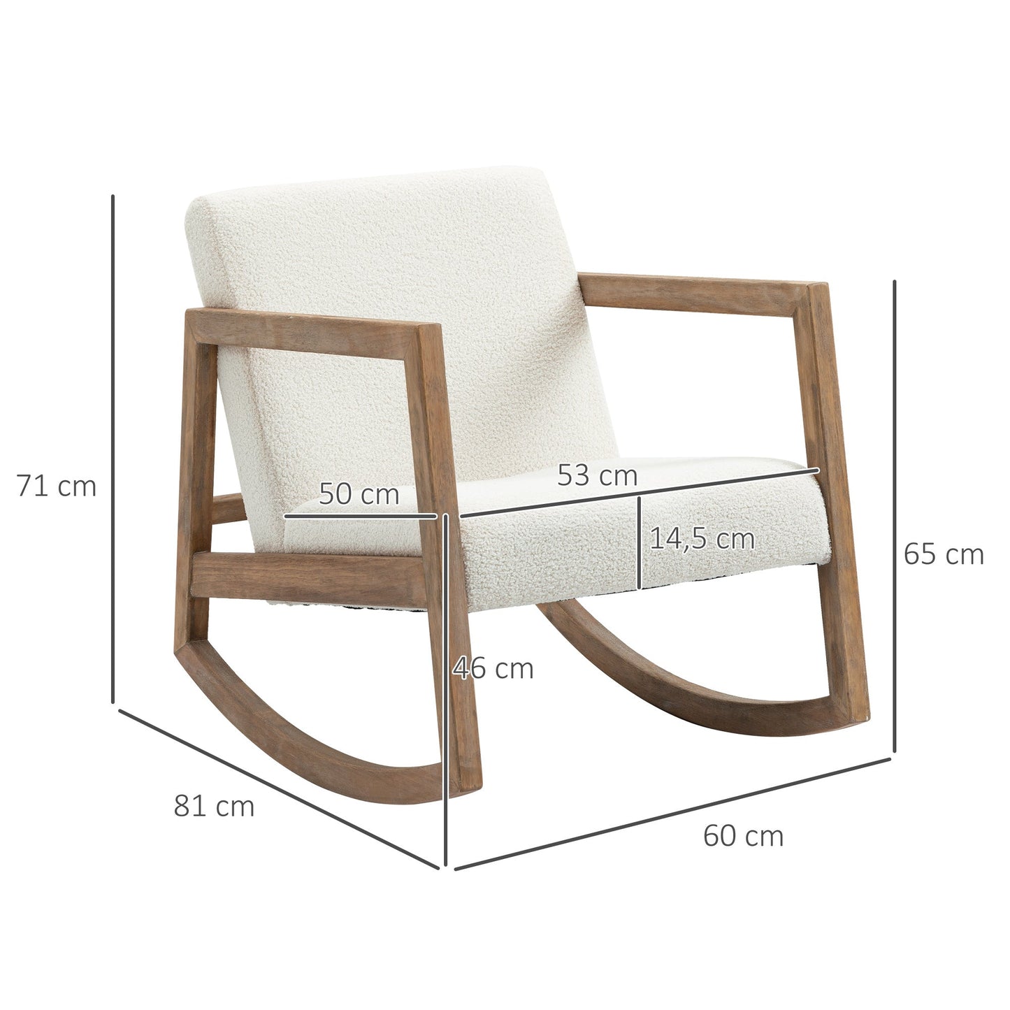 Fauteuil à bascule allaitement scandinave - Blanc - Fauteuil à bascule allaitement