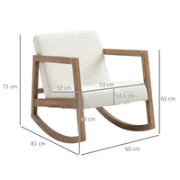 Fauteuil à bascule allaitement scandinave - Blanc - Fauteuil à bascule allaitement
