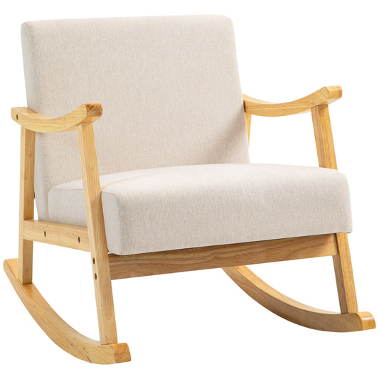 Fauteuil à bascule d’allaitement - beige - Fauteuil à bascule allaitement
