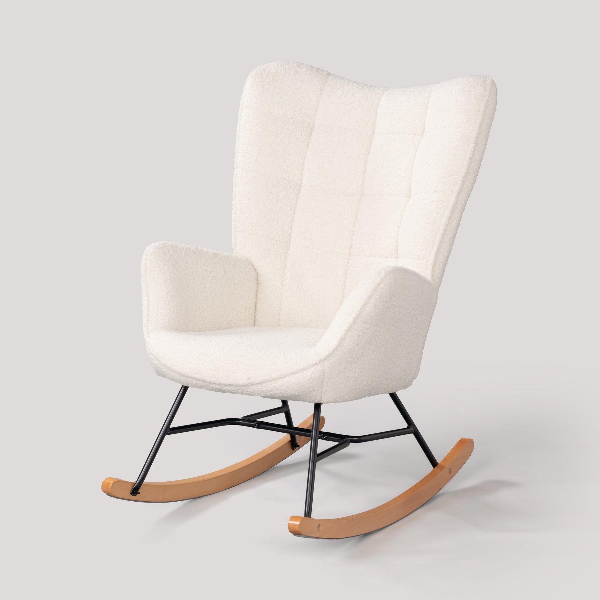 Fauteuil à bascule pour allaitement - Beige clair - Fauteuil à bascule allaitement