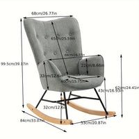 Fauteuil à bascule pour allaiter - Gris - Fauteuil à bascule allaitement