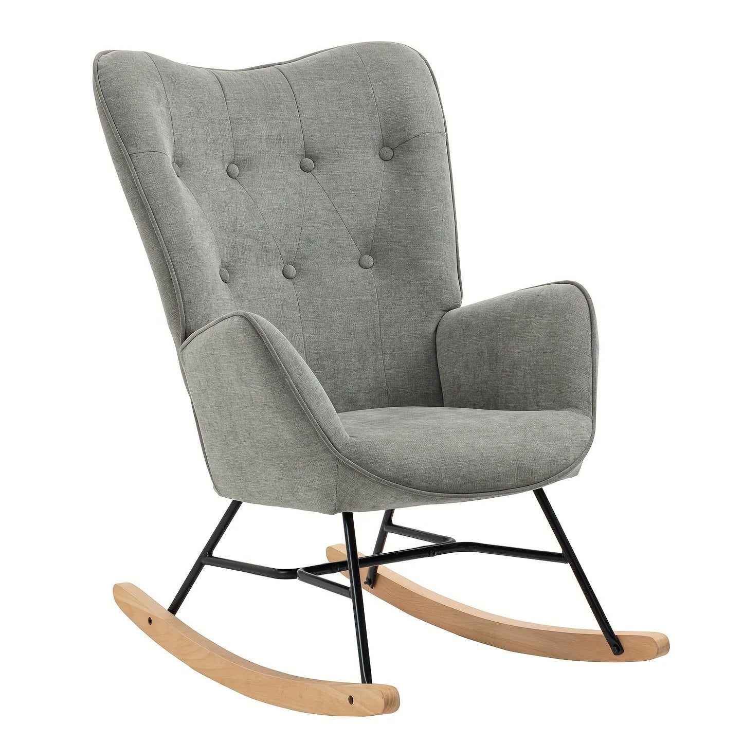 Fauteuil à bascule pour allaiter - Gris - Fauteuil à bascule allaitement