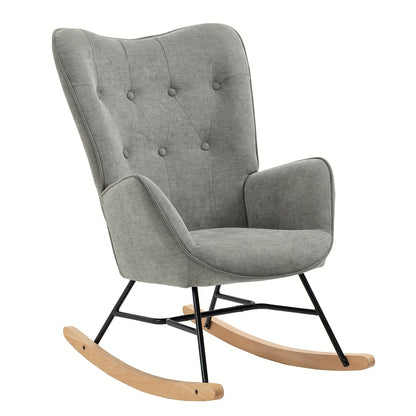Fauteuil à bascule pour allaiter - Gris - Fauteuil à bascule allaitement