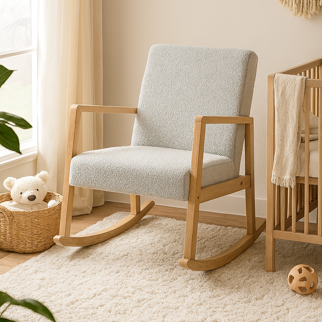 Fauteuil d’allaitement à bascule - Gris - Fauteuil à bascule allaitement