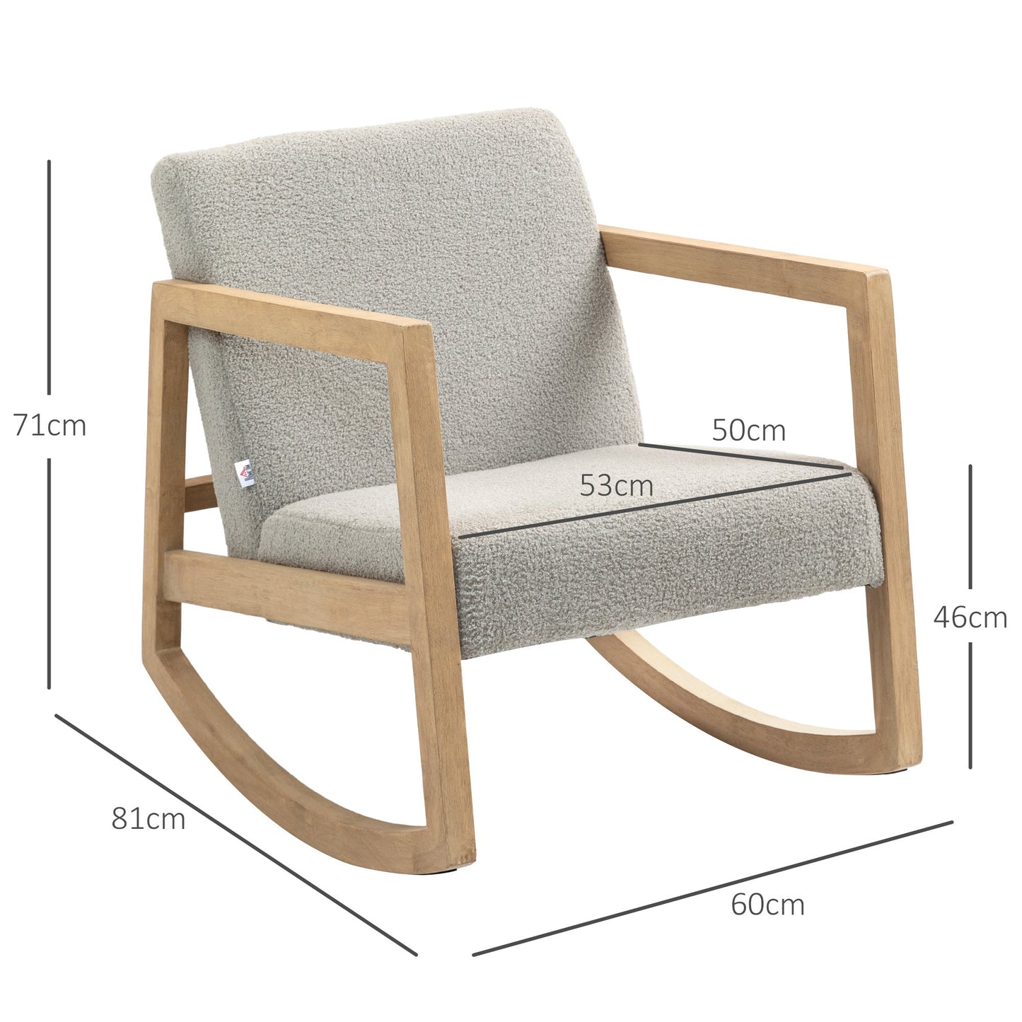Fauteuil d’allaitement à bascule - Gris - Fauteuil à bascule allaitement