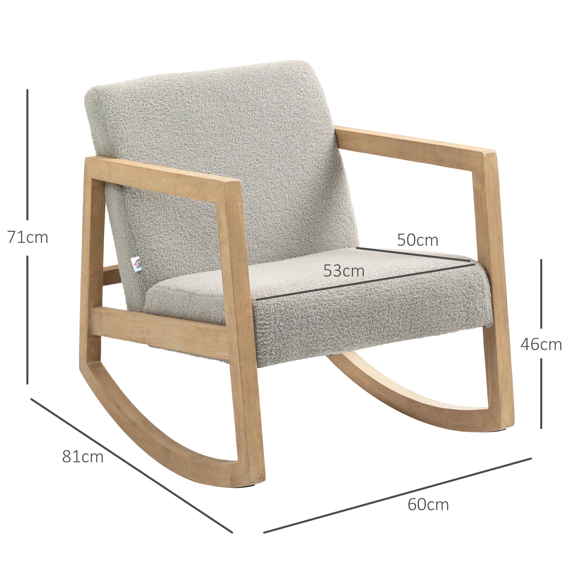 Fauteuil d’allaitement à bascule - Gris - Fauteuil à bascule allaitement