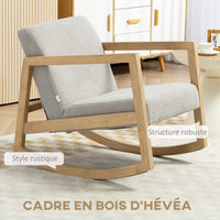 Fauteuil d’allaitement à bascule - Gris - Fauteuil à bascule allaitement