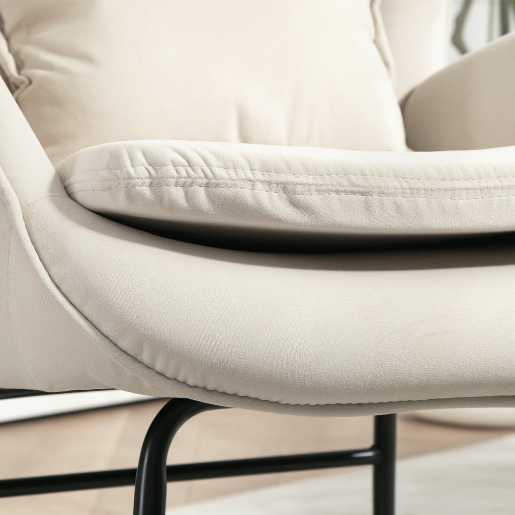 Fauteuil d’allaitement à bascule adulte - Crème - Fauteuil à bascule allaitement