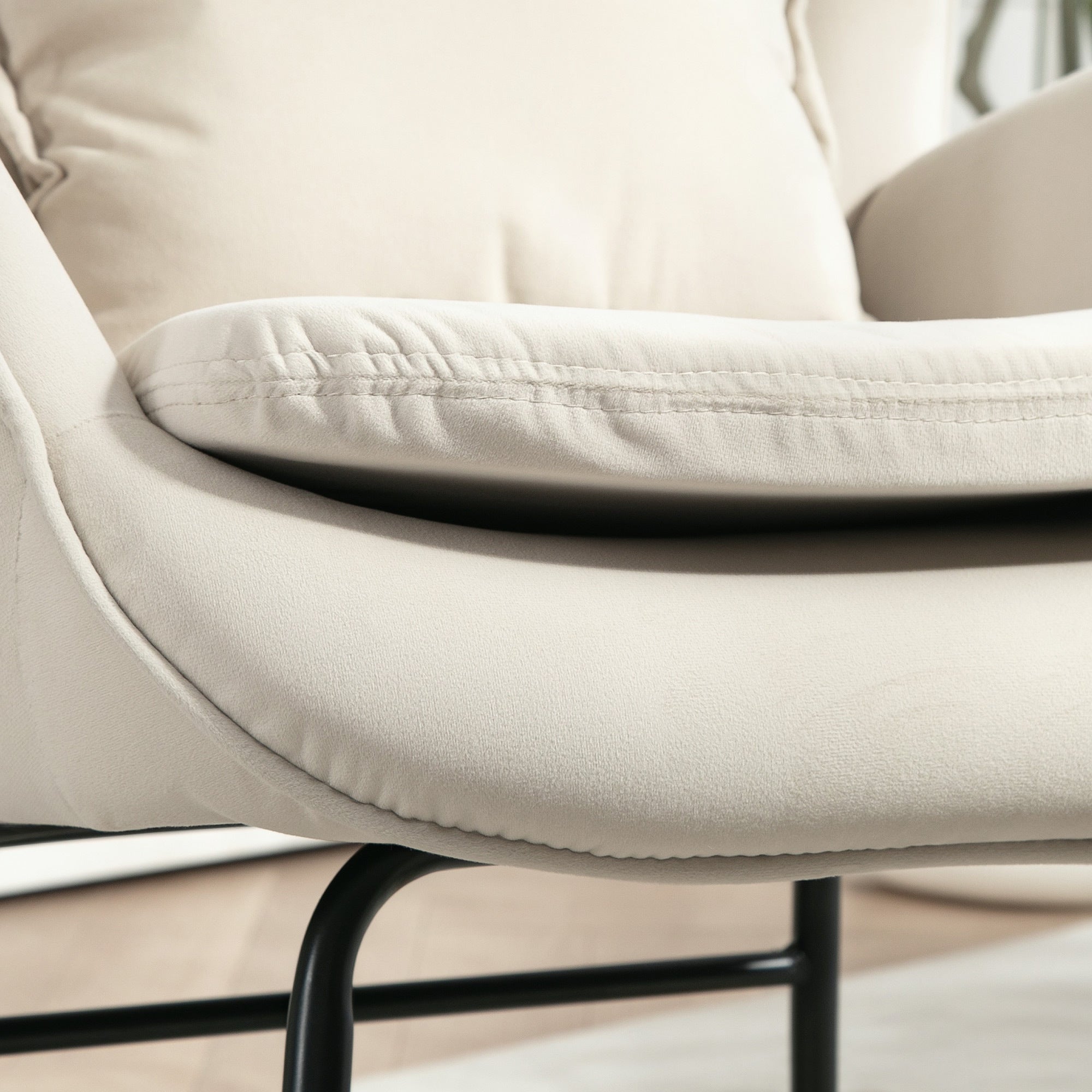Fauteuil d’allaitement à bascule adulte - Crème - Fauteuil à bascule allaitement
