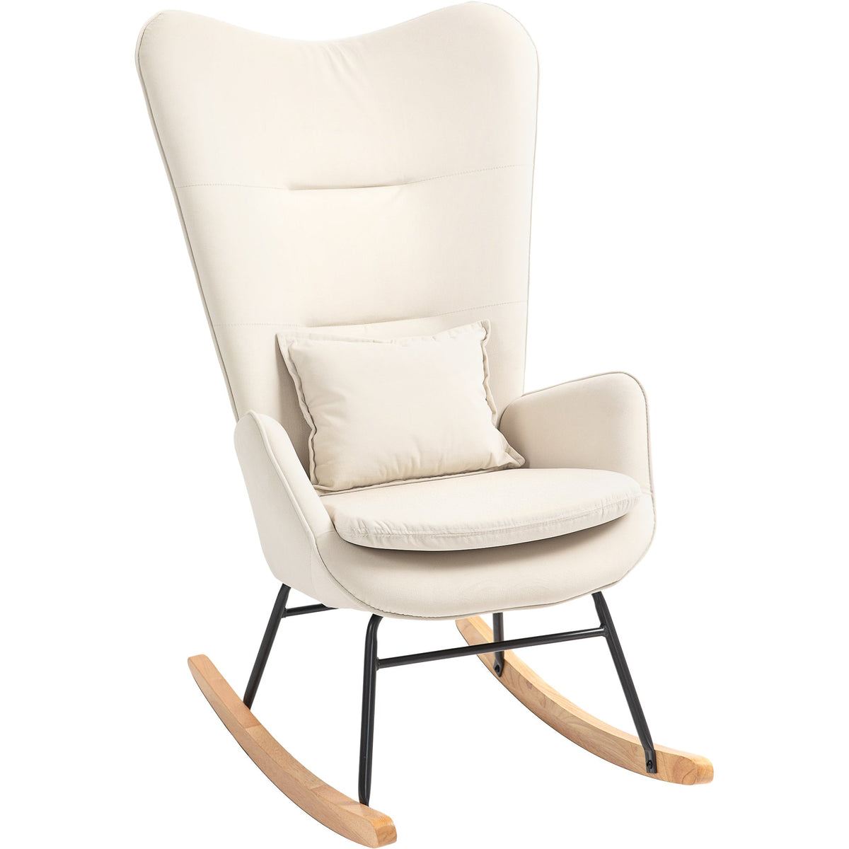 Fauteuil d’allaitement à bascule adulte - Crème - Fauteuil à bascule allaitement