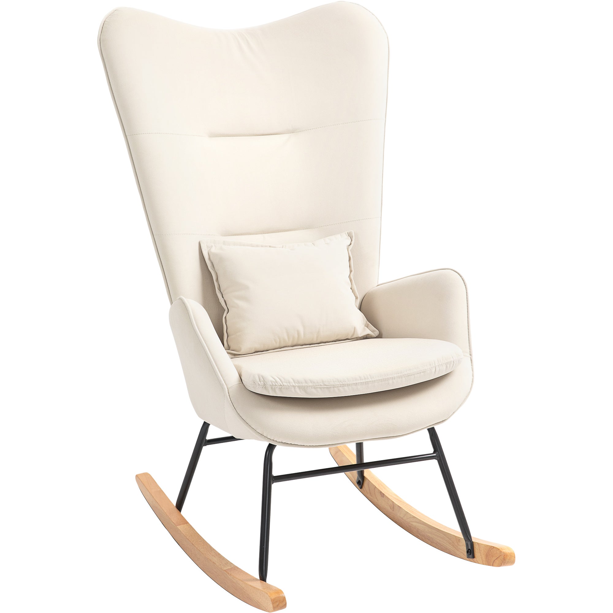 Fauteuil d’allaitement à bascule adulte - Crème - Fauteuil à bascule allaitement