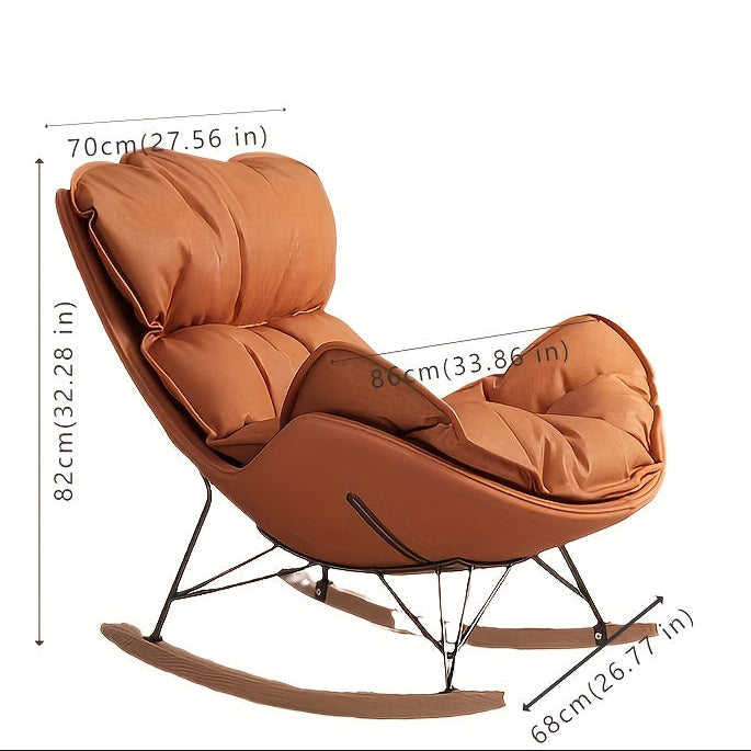 Fauteuil d’allaitement à bascule cocoon - Orange - Fauteuil à bascule allaitement