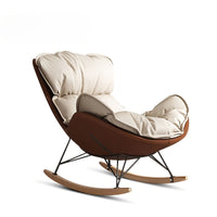 Fauteuil d’allaitement à bascule cocoon beige - Beige - Fauteuil à bascule allaitement