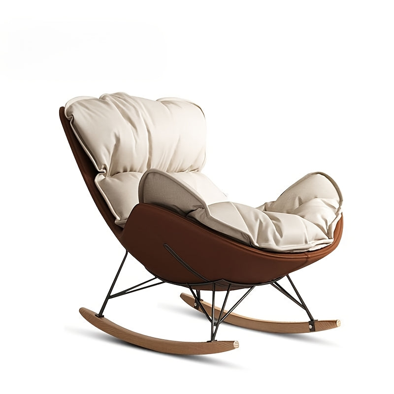 Fauteuil d’allaitement à bascule cocoon beige - Beige - Fauteuil à bascule allaitement
