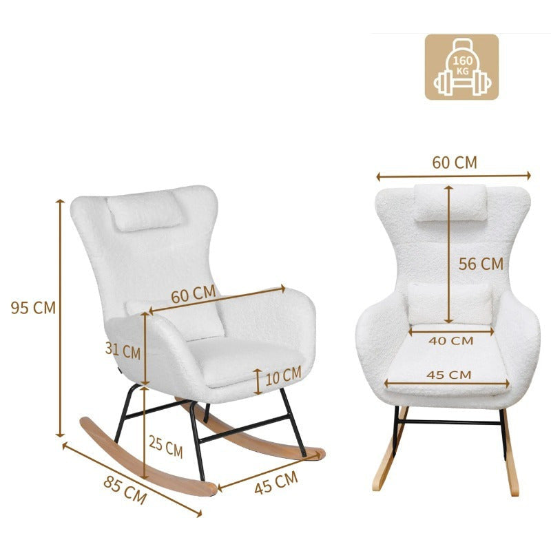 Fauteuil d’allaitement à bascule haut de gamme - Gris - Fauteuil à bascule allaitement