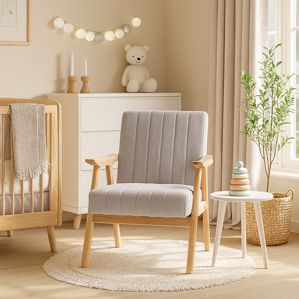 Fauteuil d’allaitement bébé - Gris - Fauteuil d’allaitement