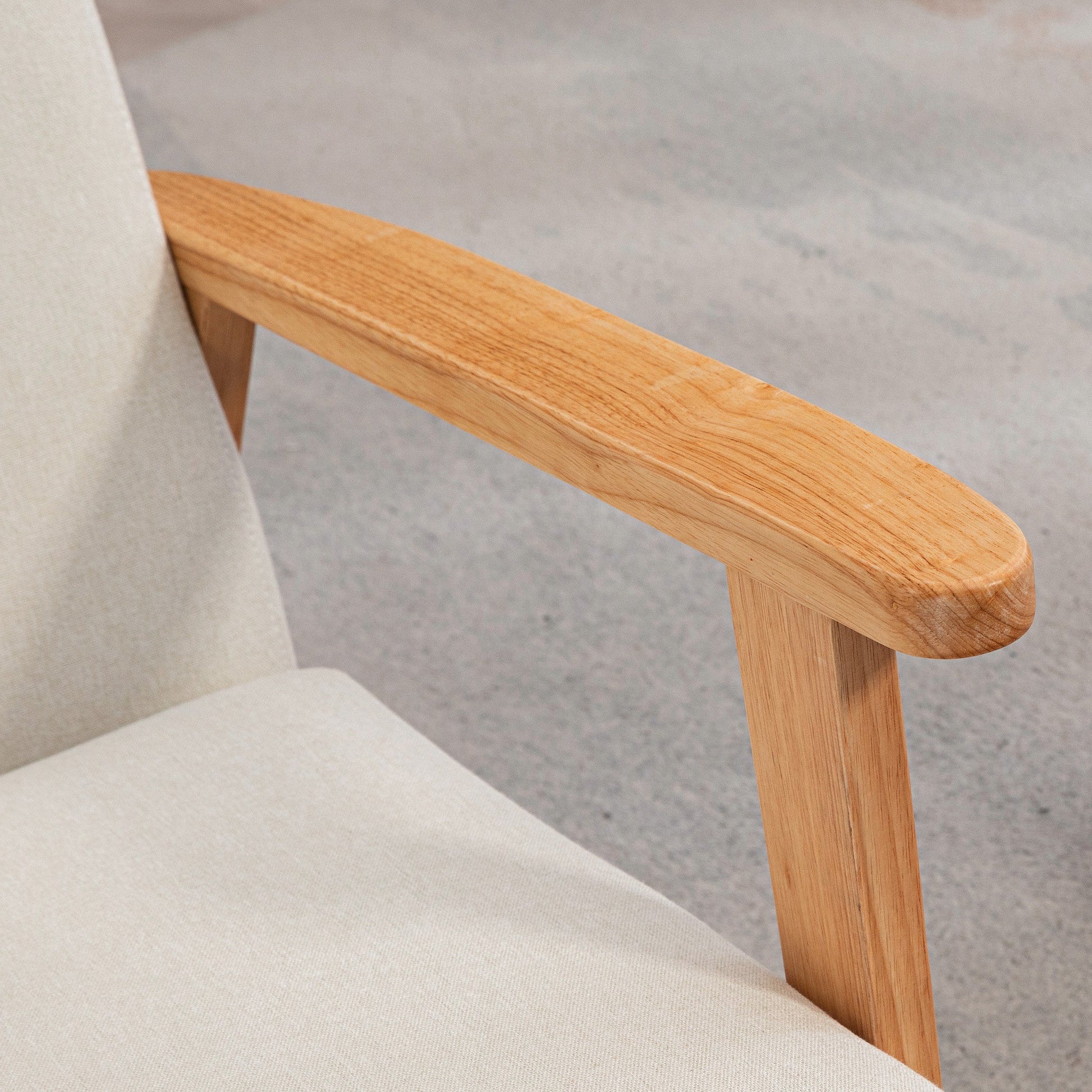 Fauteuil d’allaitement rocking chair - Crème et Bois naturel - Fauteuil d’allaitement