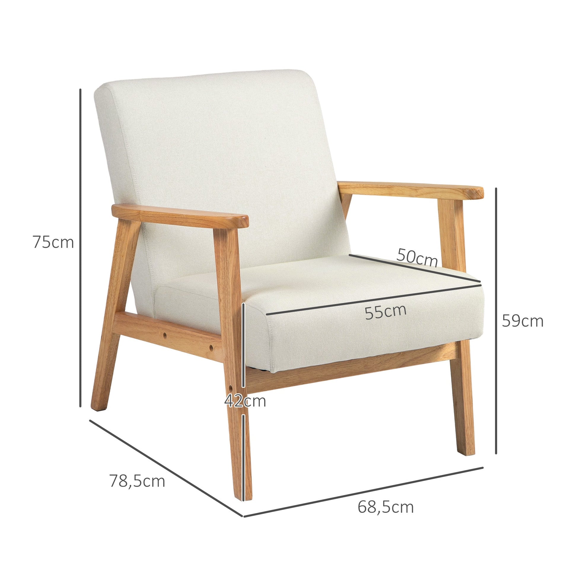 Fauteuil d’allaitement rocking chair - Crème et Bois naturel - Fauteuil d’allaitement