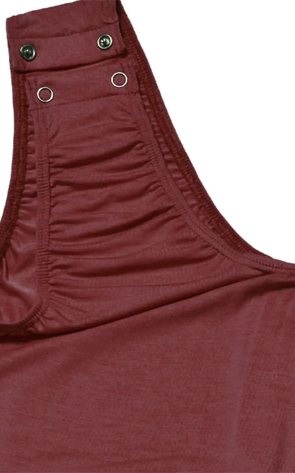 Détail des pressions d'épaule de la nuisette d'allaitement