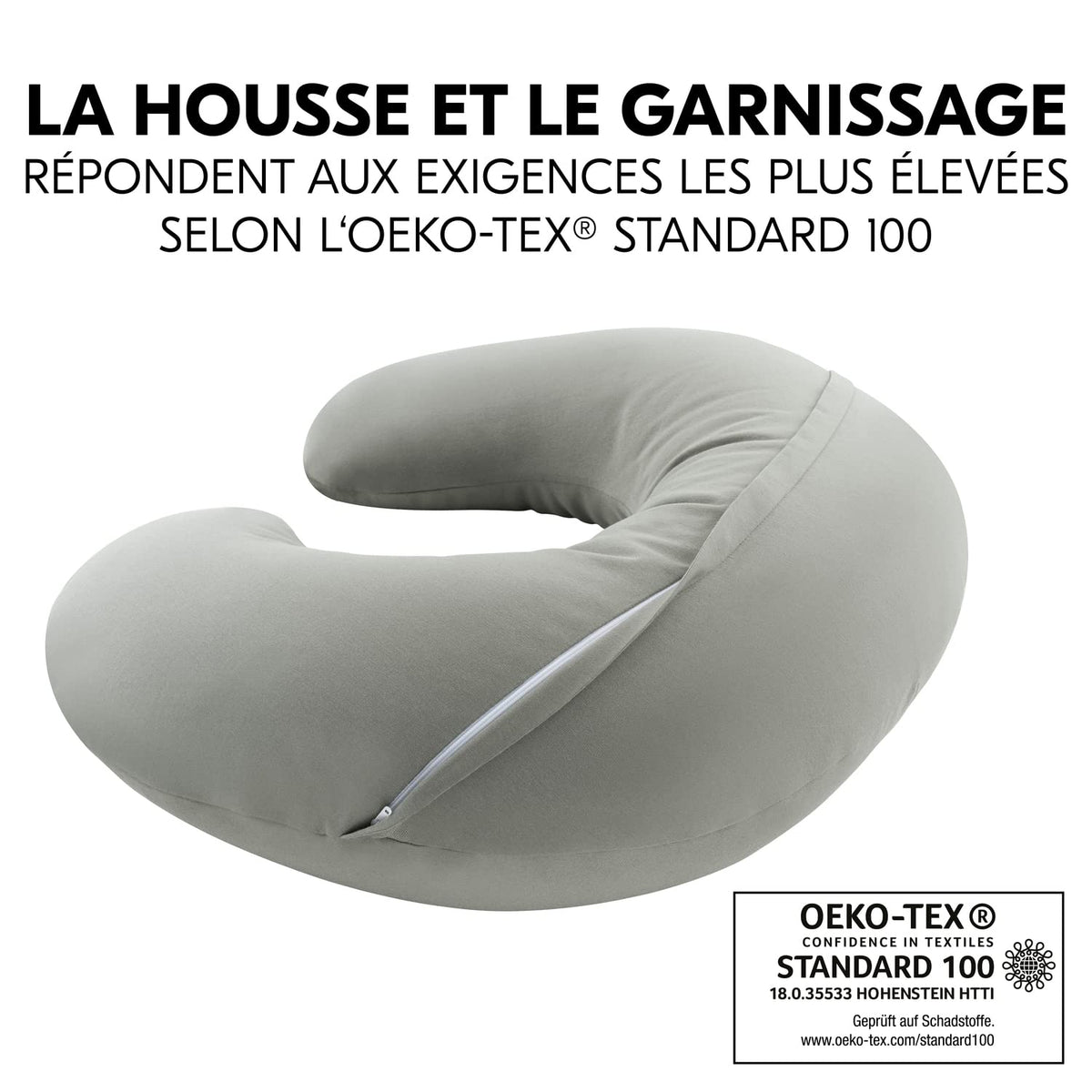 Petit coussin microbilles allaitement - Anthracite