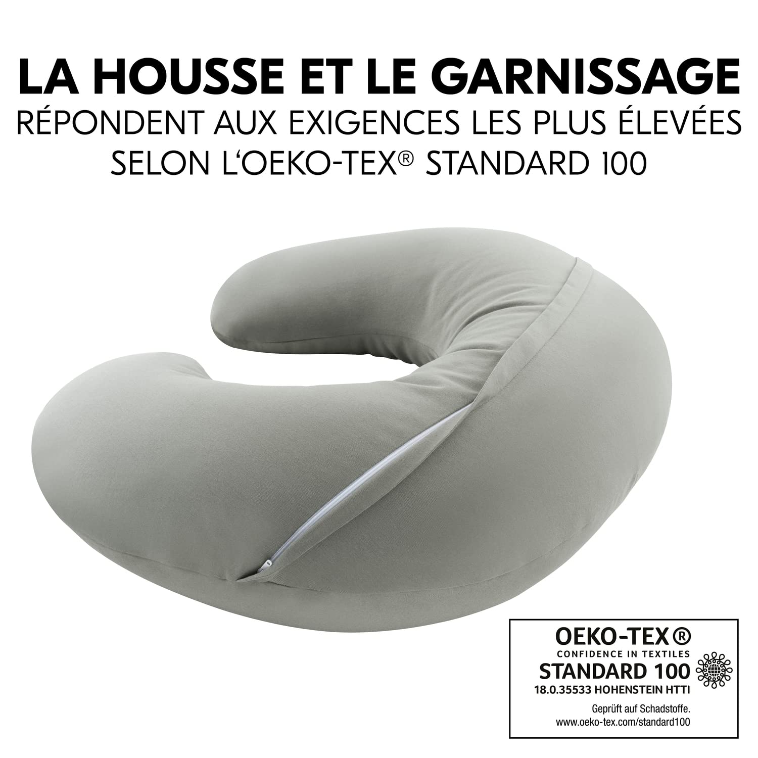 Petit coussin microbilles allaitement - Anthracite