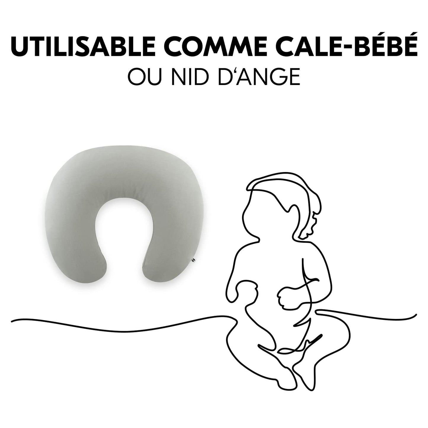 Petit coussin microbilles allaitement - Anthracite