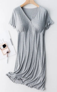 Pyjama été allaitement gris