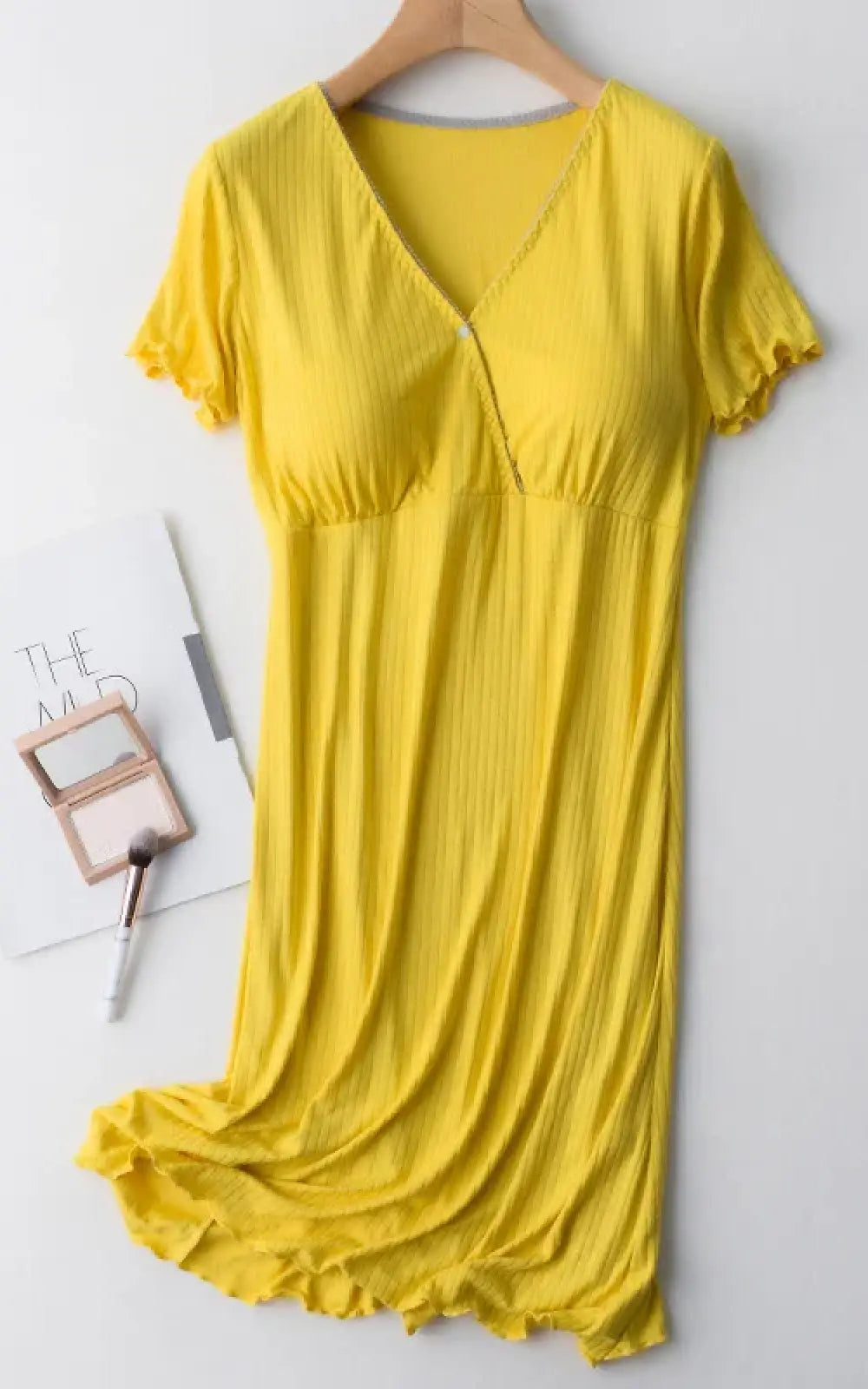 Pyjama été allaitement jaune