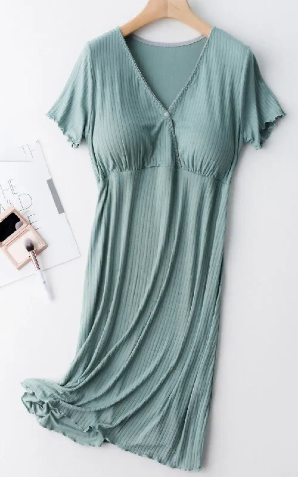 Pyjama été allaitement vert