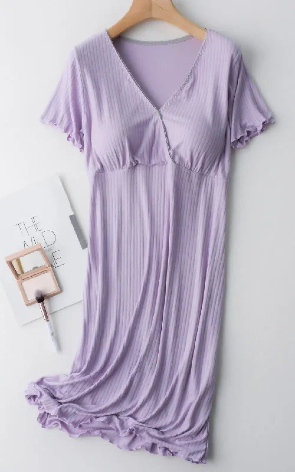 Pyjama été allaitement violet