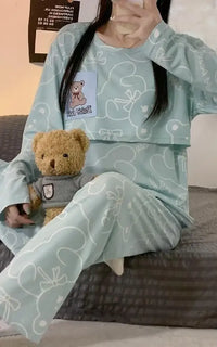 Pyjama grossesse et allaitement deux pièces