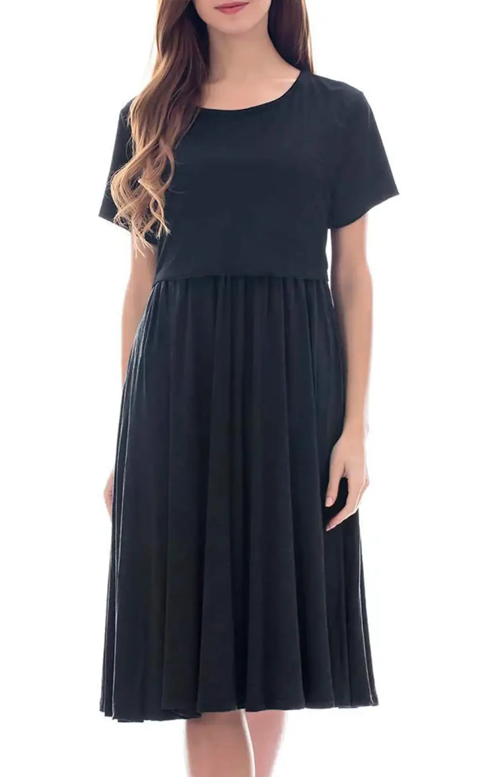 Robe allaitement bicolore rayée, vue 2
