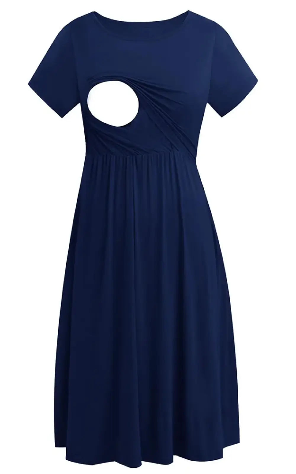 Robe allaitement bicolore rayée bleu marine