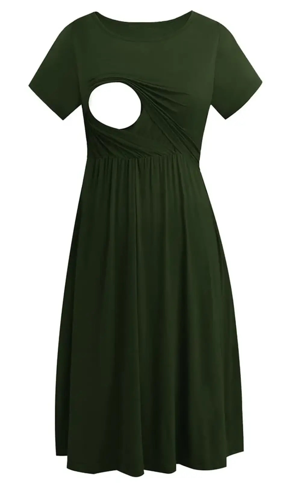 Robe allaitement bicolore rayée vert