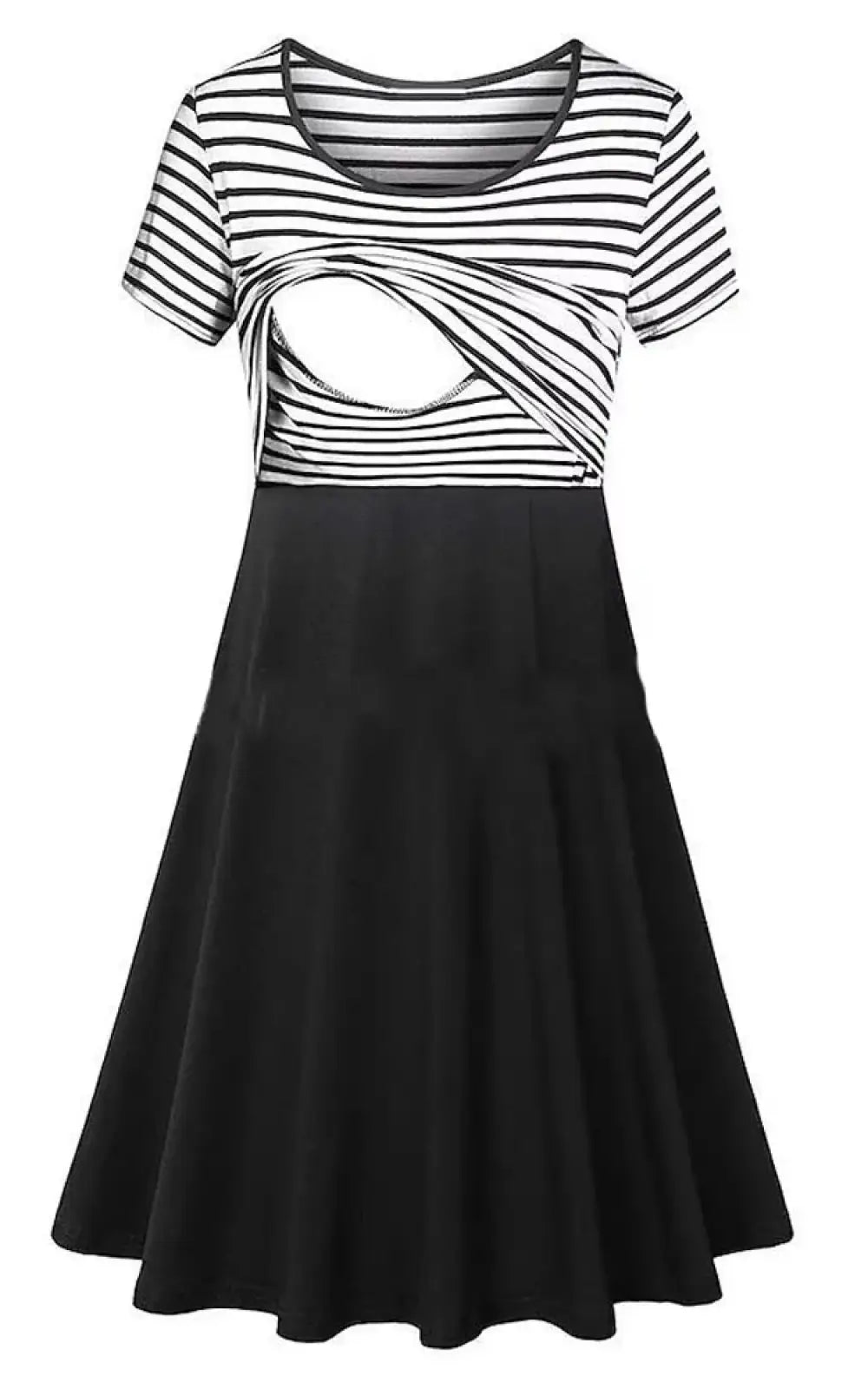 Robe allaitement bicolore rayée