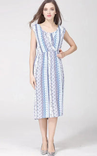 Robe allaitement bleu, vue 3