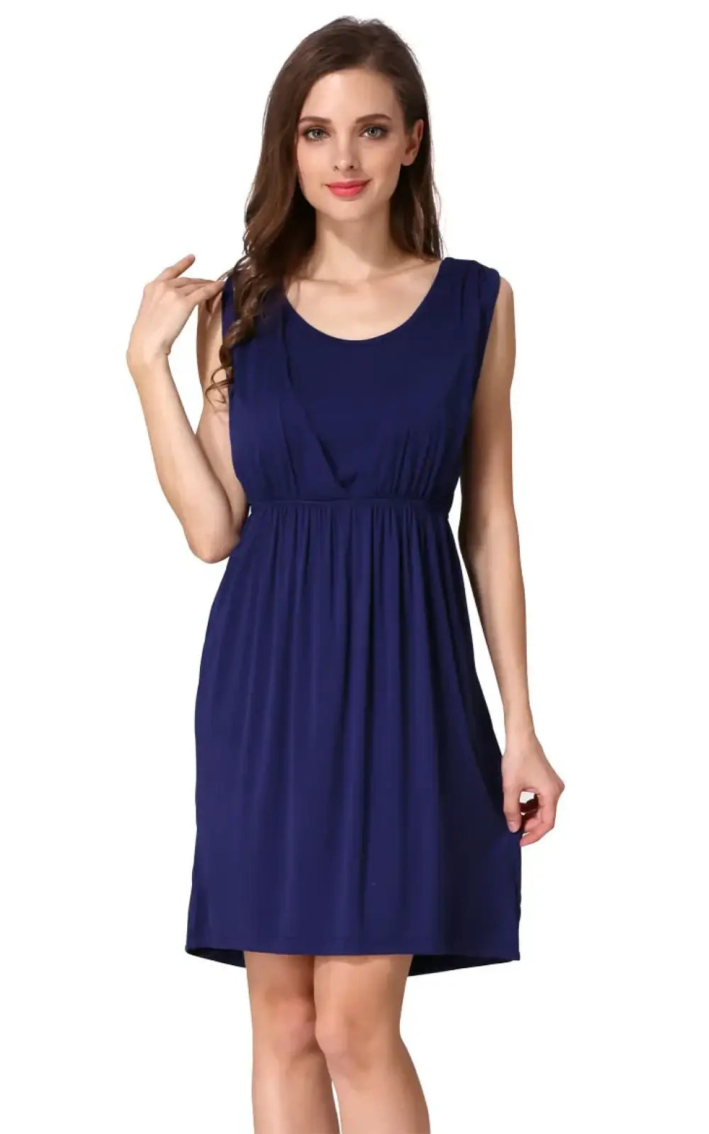 Robe allaitement bleu marine