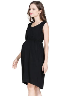 Robe allaitement bleu marine, coloris noir