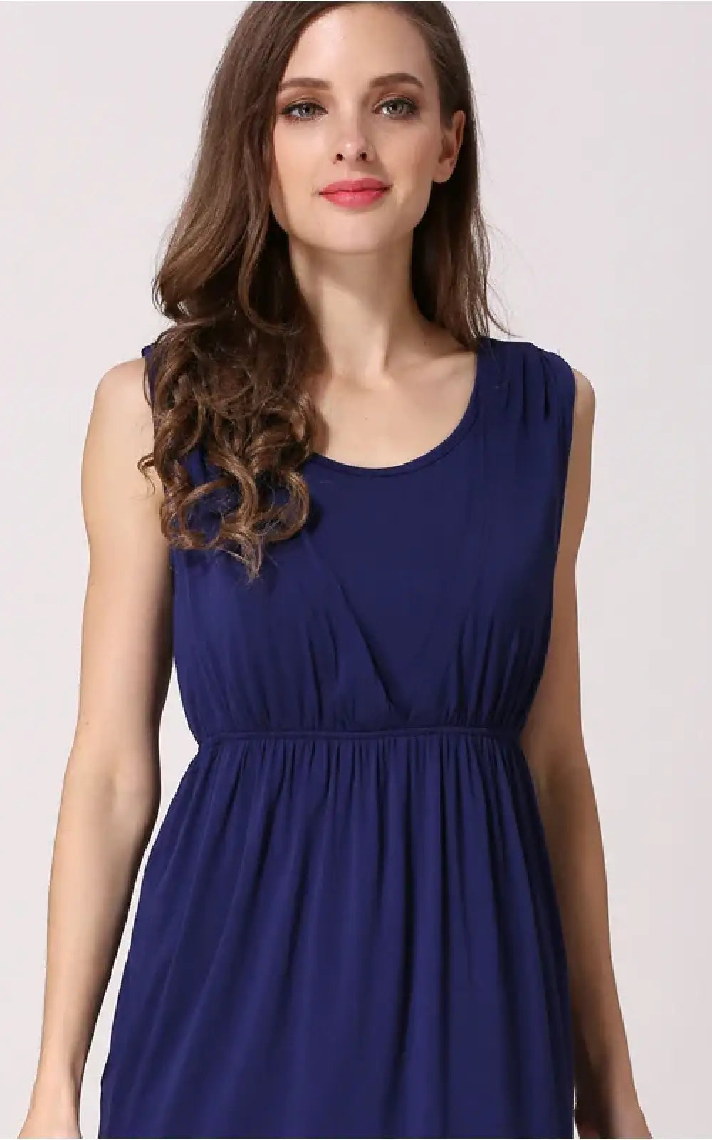 Robe allaitement bleu marine croisée