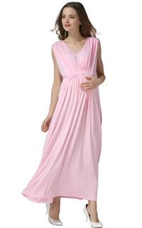 Robe allaitement cérémonie rose poudré