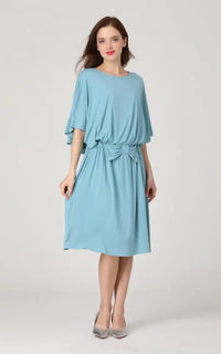 Robe allaitement chic bleu ciel