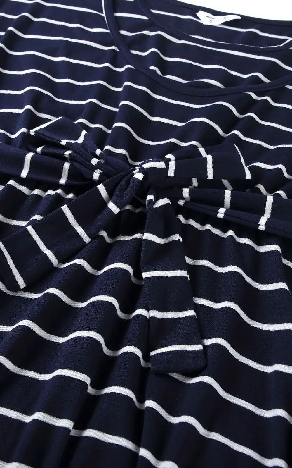Robe allaitement rayée à ceinture, vue 1