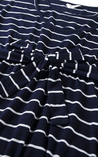 Robe allaitement rayée à ceinture, vue 1