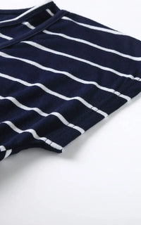 Robe allaitement rayée à ceinture, vue 3