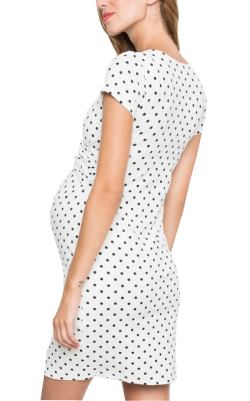 Robe blanche allaitement, vue 1
