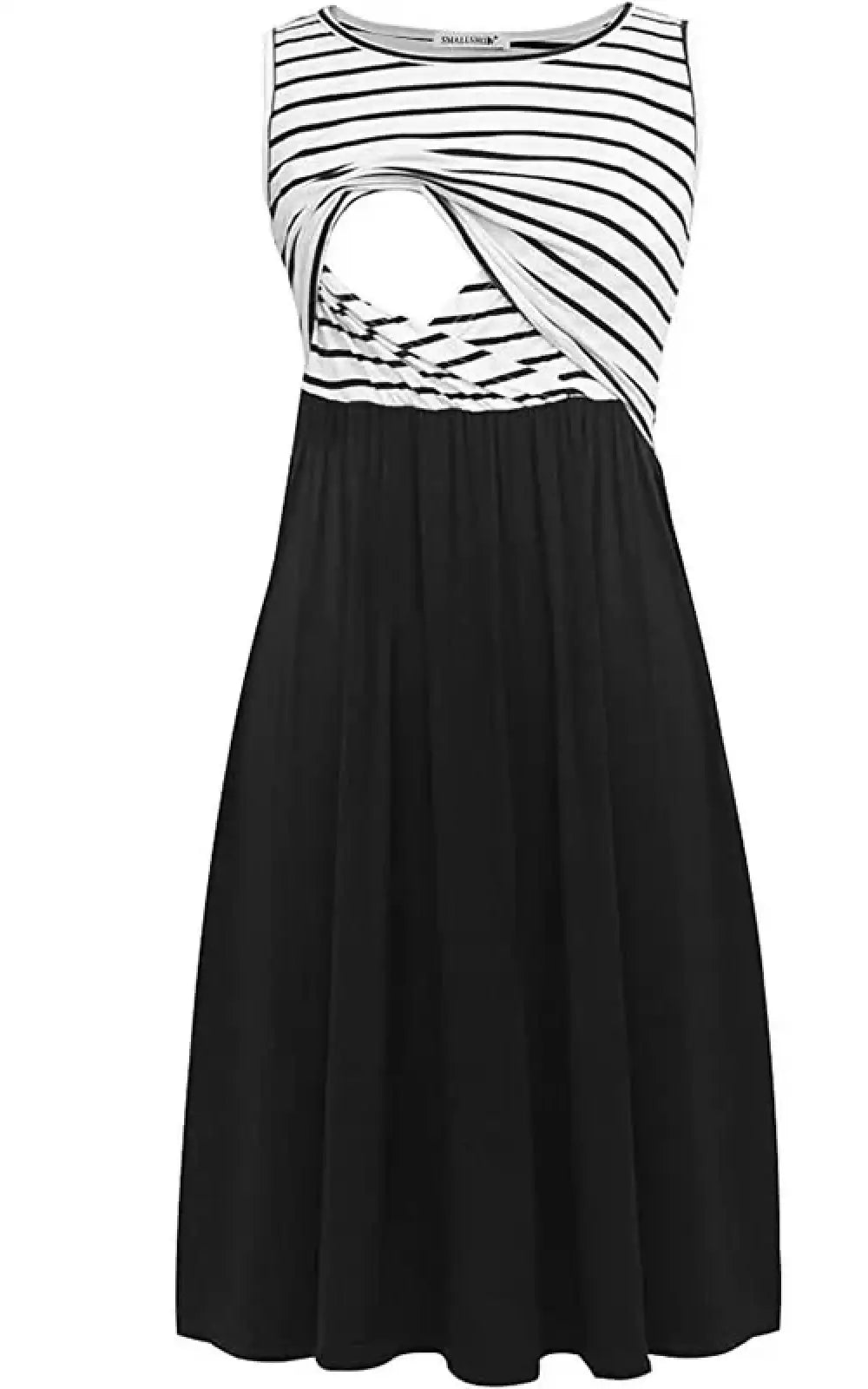 Robe noire allaitement à poches, vue 2