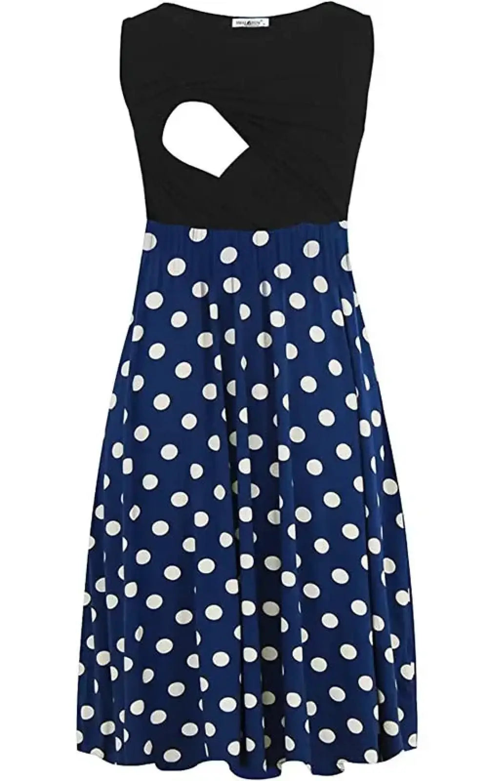 Robe noire allaitement à poches, vue 4