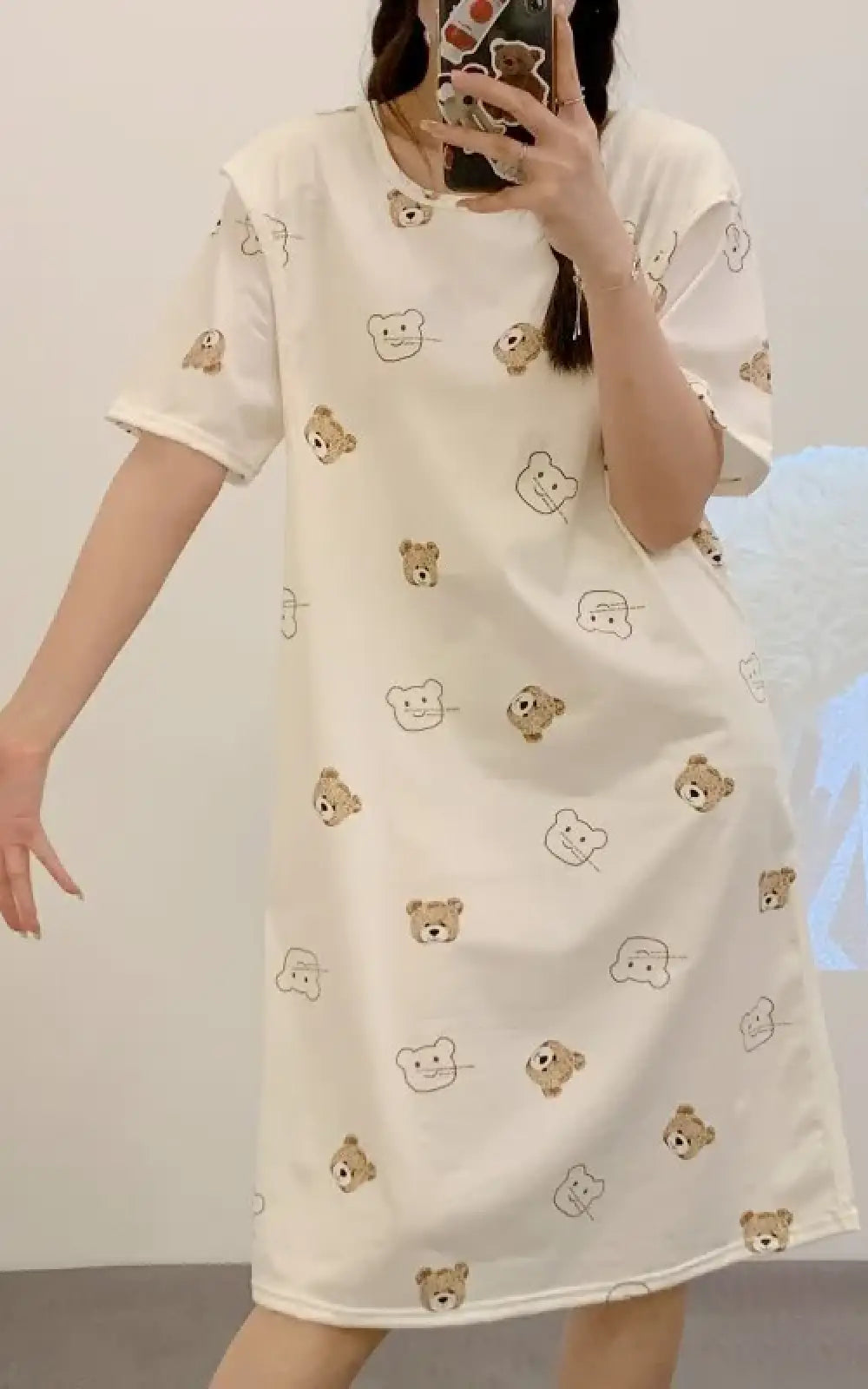 Robe pyjama allaitement blanc