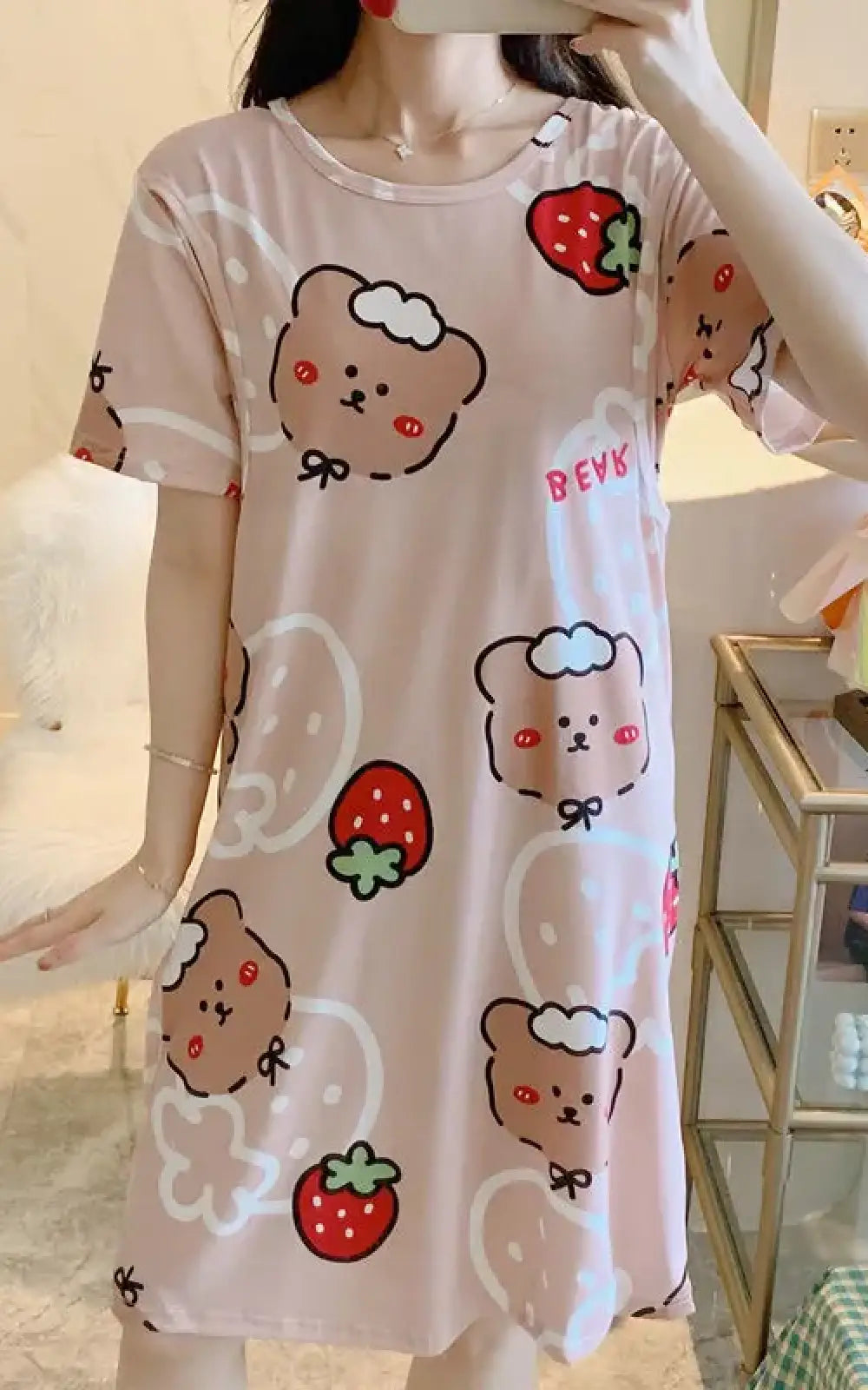 Robe pyjama allaitement marron kaki