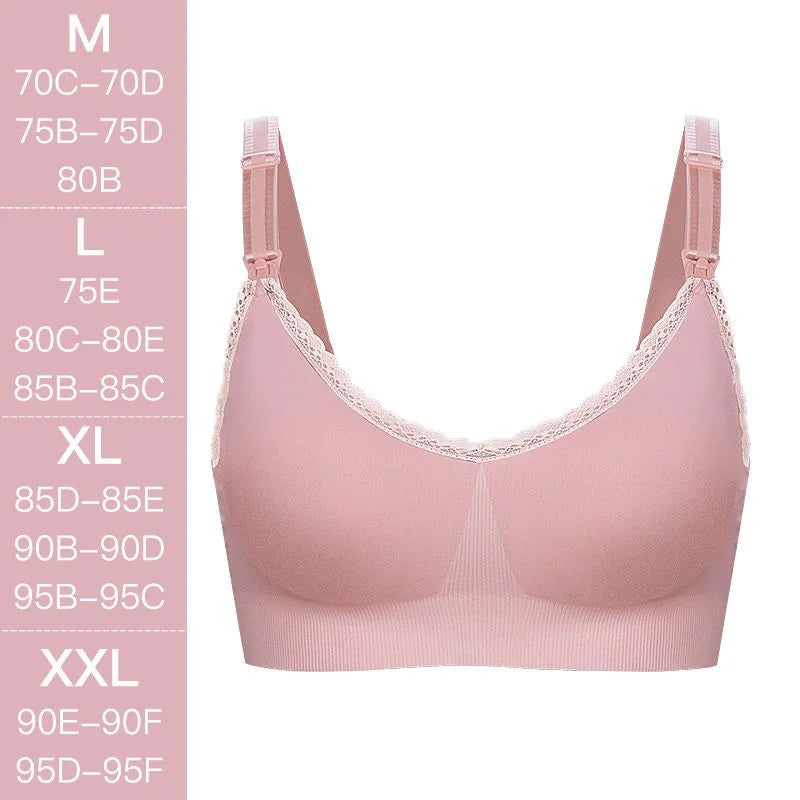 Soutien-gorge allaitement bon maintien sans armature - Peau Rose / M - Soutien-gorge d’allaitement